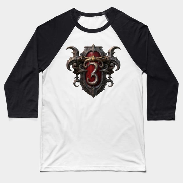 Baldur's Gate 3 Inspired Logo Baseball T-Shirt by Keciu's Shop